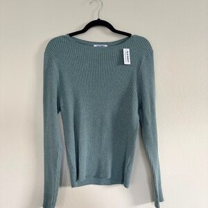 Old Navy Sage Green Ribbed Knit Top